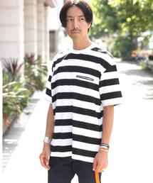 coen | 【CSW】アスレチックボーダーポケットTシャツ(Tシャツ/カットソー)