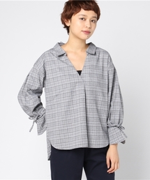 VENCEEXCHANGE | グレンチェックバックリボンブラウス              (シャツ/ブラウス)