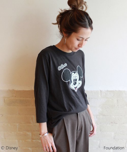 FRAMeWORK(フレームワーク)の「フレームワーク/MICKEY T(face)2◆(Tシャツ/カットソー・レディース・ホワイト/ブラック/グレー・FREE)」の3枚目の写真