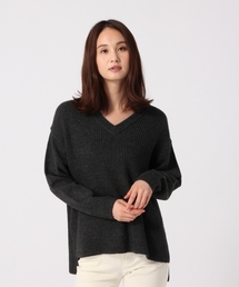 GLOBAL WORK | 7ゲージイタリアアゼVネックプルオーバー/758005(ニット/セーター)