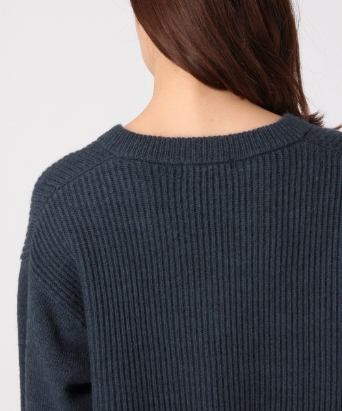 GLOBAL WORK（グローバルワーク）の「7ゲージイタリアアゼVネックプルオーバー/758005（ニット/セーター・レディース・ダークブラウン/ホワイト/レッド/ブルー/ダークグレー・SMALL/LARGE/MEDIUM）」の10枚目の写真