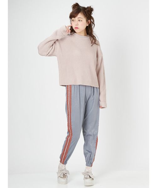 merry jenny（メリージェニー）の「リブニット（ニット/セーター・レディース・ピンク/ベージュ・FREE）」の8枚目の写真