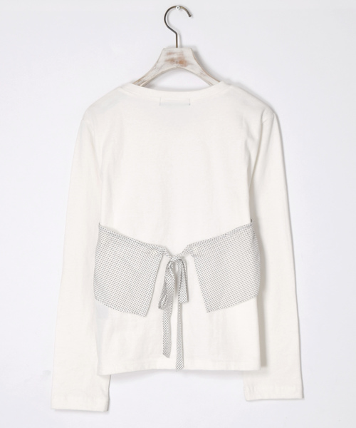 w closet（ダブルクローゼット）の「ドット柄ティアードビスチェドッキングプルオーバー（Tシャツ/カットソー・レディース・オフホワイト・FREE）」の7枚目の写真