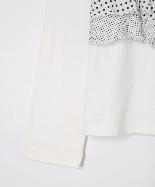 w closet（ダブルクローゼット）の「ドット柄ティアードビスチェドッキングプルオーバー（Tシャツ/カットソー・レディース・オフホワイト・FREE）」の6枚目の写真