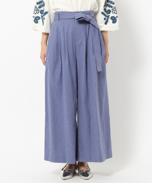 laboratory work（ラボラトリーワーク）の「タックエアリーワイドパンツ（その他パンツ・レディース・杢グレー/ベージュ/ブルー・MEDIUM/SMALL）」の7枚目の写真