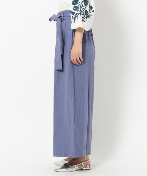 laboratory work（ラボラトリーワーク）の「タックエアリーワイドパンツ（その他パンツ・レディース・杢グレー/ベージュ/ブルー・MEDIUM/SMALL）」の8枚目の写真