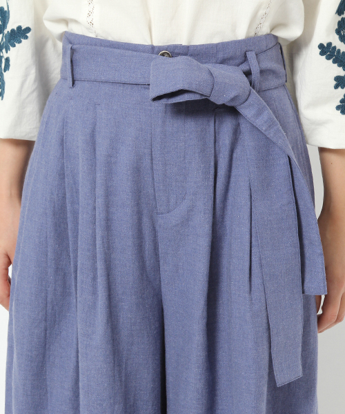 laboratory work（ラボラトリーワーク）の「タックエアリーワイドパンツ（その他パンツ・レディース・杢グレー/ベージュ/ブルー・MEDIUM/SMALL）」の10枚目の写真