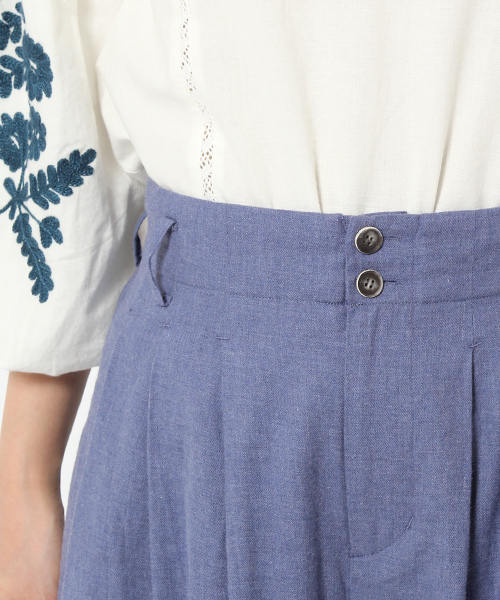 laboratory work（ラボラトリーワーク）の「タックエアリーワイドパンツ（その他パンツ・レディース・杢グレー/ベージュ/ブルー・MEDIUM/SMALL）」の13枚目の写真