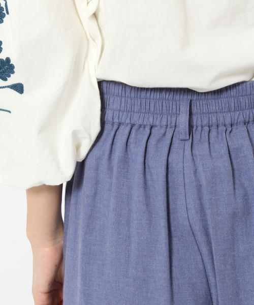 laboratory work（ラボラトリーワーク）の「タックエアリーワイドパンツ（その他パンツ・レディース・杢グレー/ベージュ/ブルー・MEDIUM/SMALL）」の14枚目の写真