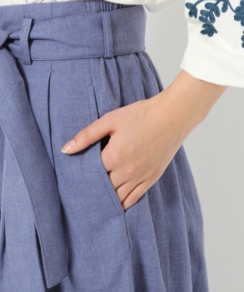 laboratory work（ラボラトリーワーク）の「タックエアリーワイドパンツ（その他パンツ・レディース・杢グレー/ベージュ/ブルー・MEDIUM/SMALL）」の22枚目の写真