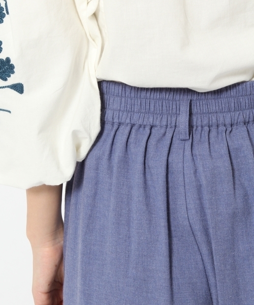 laboratory work（ラボラトリーワーク）の「タックエアリーワイドパンツ（その他パンツ・レディース・杢グレー/ベージュ/ブルー・MEDIUM/SMALL）」の19枚目の写真