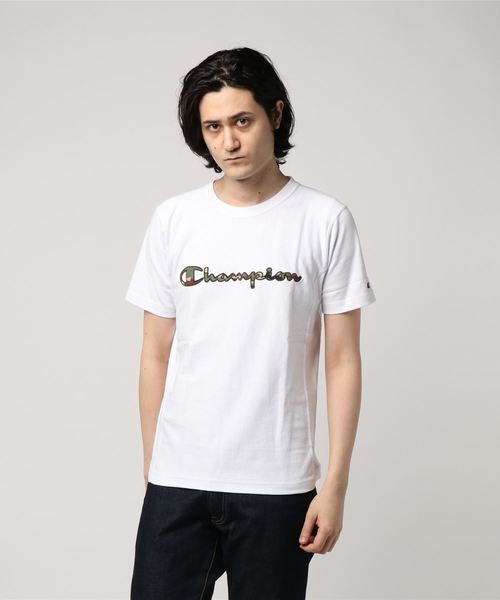 Champion（チャンピオン）の「【Champion/チャンピオン】メンズ リバースウィーブTシャツ　チャンピオン（Tシャツ/カットソー・メンズ・ネイビー/グレー/ブラック/ホワイト・X-LARGE/LARGE/MEDIUM）」の2枚目の写真