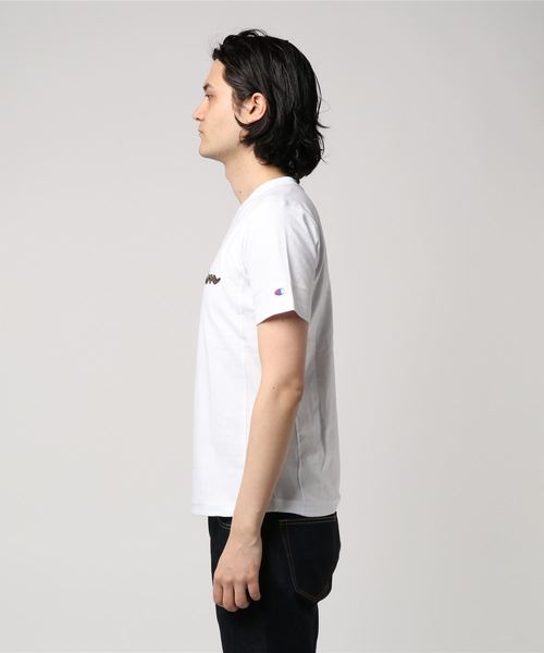 Champion（チャンピオン）の「【Champion/チャンピオン】メンズ リバースウィーブTシャツ　チャンピオン（Tシャツ/カットソー・メンズ・ネイビー/グレー/ブラック/ホワイト・X-LARGE/LARGE/MEDIUM）」の6枚目の写真