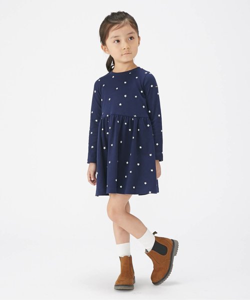 BREEZE(ブリーズ)の「3色3柄ワンピース(ワンピース・キッズ・ネイビー/グレー/ワインレッド・90/100/110/120/80/130/140)」の10枚目の写真