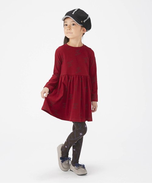 BREEZE(ブリーズ)の「3色3柄ワンピース(ワンピース・キッズ・ネイビー/グレー/ワインレッド・90/100/110/120/80/130/140)」の7枚目の写真