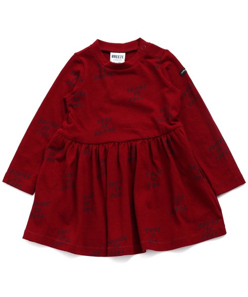 BREEZE(ブリーズ)の「3色3柄ワンピース(ワンピース・キッズ・ネイビー/グレー/ワインレッド・90/100/110/120/80/130/140)」の6枚目の写真