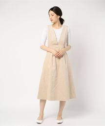 flower | コーデュロイエプロンワンピース(ジャンパースカート)