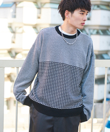 kutir | オーバーシルエット ジャガードニット プルオーバー(ニット/セーター)