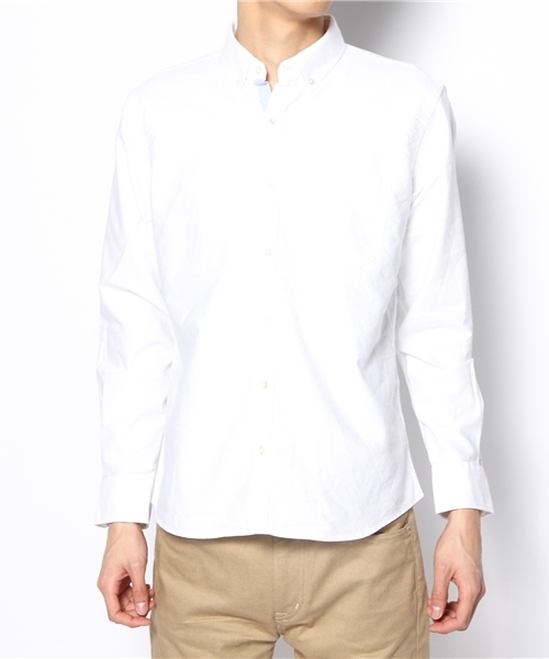 BEAMS(ビームス)の「◎BEAMS / OX グラデ ボタンダウンシャツ(シャツ/ブラウス・メンズ・ホワイト/ブラウン/サックスブルー・SMALL/MEDIUM/LARGE/X-LARGE)」の12枚目の写真