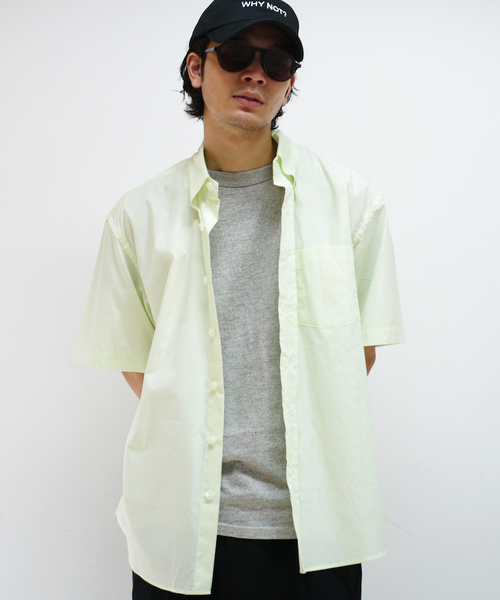 KAIKO(カイコー)の「KAIKO LARGER B.D HS SHIRT(シャツ/ブラウス・メンズ・ブラック/ライトグリーン/ライトパープル/ライトグレー/ホワイト・S/M/L)」の1枚目の写真