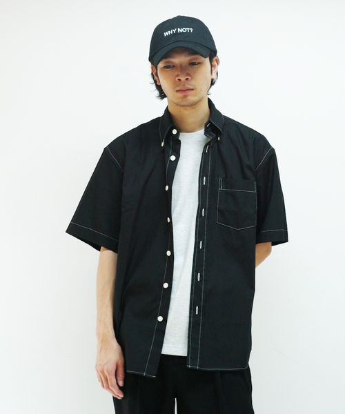 KAIKO(カイコー)の「KAIKO LARGER B.D HS SHIRT(シャツ/ブラウス・メンズ・ブラック/ライトグリーン/ライトパープル/ライトグレー/ホワイト・S/M/L)」の3枚目の写真