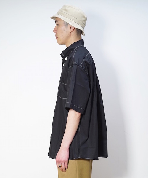 KAIKO(カイコー)の「KAIKO LARGER B.D HS SHIRT(シャツ/ブラウス・メンズ・ブラック/ライトグリーン/ライトパープル/ライトグレー/ホワイト・S/M/L)」の7枚目の写真