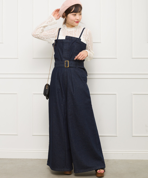 SpRay（スプレイ）の「デニムビスチェオールインワン（つなぎ/オールインワン・レディース・インディゴブルー/ブルー・FREE）」の7枚目の写真
