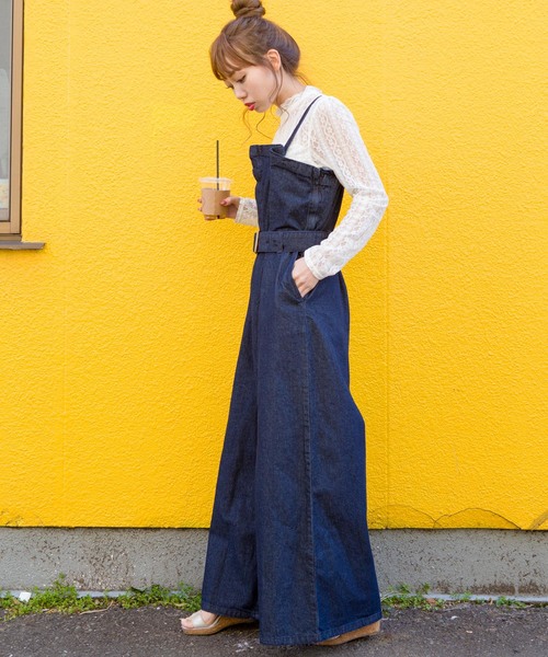 SpRay（スプレイ）の「デニムビスチェオールインワン（つなぎ/オールインワン・レディース・インディゴブルー/ブルー・FREE）」の8枚目の写真