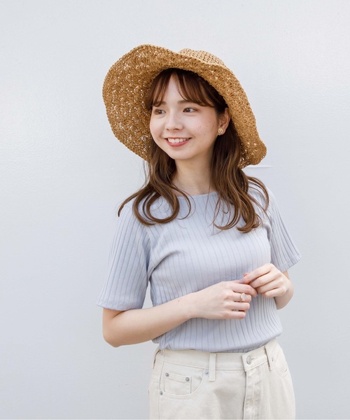 flower（フラワー）の「リボンハット（ハット・レディース・アイボリー/ブラウン/ホワイト/ベージュ/ブラック/チェック/マルチ・FREE）」の21枚目の写真