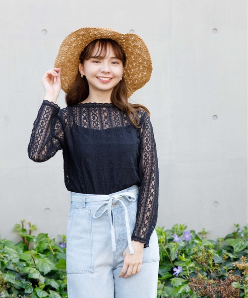 flower（フラワー）の「リボンハット（ハット・レディース・アイボリー/ブラウン/ホワイト/ベージュ/ブラック/チェック/マルチ・FREE）」の18枚目の写真