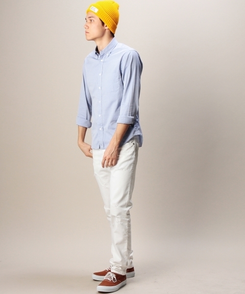 BEAUTY&YOUTH UNITED ARROWS(ビューティーアンドユースユナイテッドアローズ)の「BY ホワイト/デニム クラッシュ パンツ(デニムパンツ・メンズ・ホワイト・28inch/30inch/32inch/34inch)」の9枚目の写真