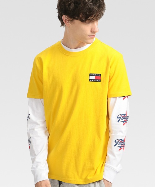 tommy jeans(トミー ジーンズ)の「ロゴ バッジ Tシャツ(Tシャツ/カットソー・メンズ・レッド系その他2/ブラック/ホワイト/ネイビー/レッド/ピンク系その他/ブルー/レッド系その他/イエロー系その他/ブラック系その他/グレー/ブルー系その他/オレンジ/ホワイト系その他/ネイビー系/ライトブルー・MEDIUM/X-LARGE/LARGE/SMALL)」の12枚目の写真