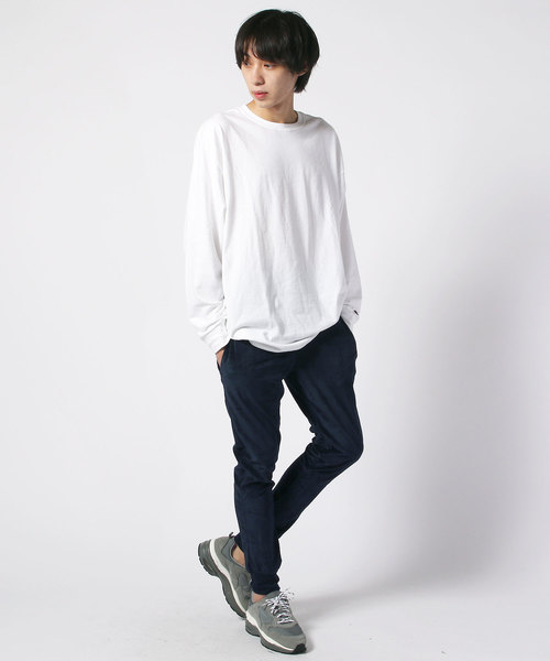 SHISKY(シスキー)の「ベロア刺繍リブパンツ(その他パンツ・メンズ・ネイビー/カーキ/ブラック/ベージュ・LL/M/L)」の5枚目の写真