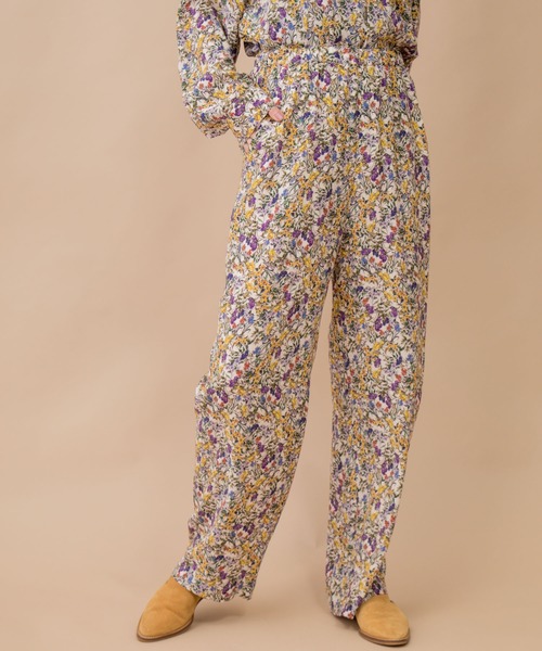 yuni ユニ フラワープリントパンツ ブラウン UNITED ARROWS LTD. OUTLET｜フラワープリント パンツ | Rakuten