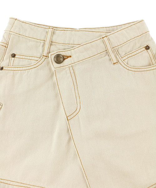 ALEXIA STAM(アリシアスタン)の「Wrap Color Denim Shorts/ラップカラーデニムショーツ(その他パンツ・レディース・アイボリー/ベージュ/ライトブルー・XS/S/M)」の21枚目の写真
