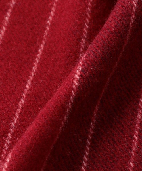 MEN'S BIGI(メンズビギ)の「【カシミヤ100%】ストライプ柄 マフラー(マフラー・メンズ・ブラック/ボルドー・FREE)」の6枚目の写真