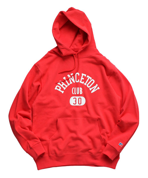 Russell Athletic（ラッセルアスレティック）の「【RUSSEL ATHLETIC / ラッセル・アスレティック】ラッセル×ドゥニーム プリントプルオーバーパーカー-PRINCETON-（パーカー・メンズ・杢グレー/ネイビー/レッド/ブラック/ホワイト・MEDIUM/LARGE/X-LARGE/SMALL）」の5枚目の写真