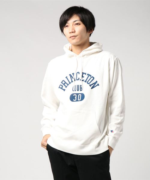 Russell Athletic（ラッセルアスレティック）の「【RUSSEL ATHLETIC / ラッセル・アスレティック】ラッセル×ドゥニーム プリントプルオーバーパーカー-PRINCETON-（パーカー・メンズ・杢グレー/ネイビー/レッド/ブラック/ホワイト・MEDIUM/LARGE/X-LARGE/SMALL）」の13枚目の写真