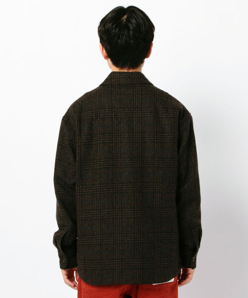 GLOSTER（グロスター）の「オーバーシャツブルゾン　裏地キルティング（ブルゾン・メンズ・ブラック系その他/ブラウン系その他・M/L/S/XL）」の5枚目の写真