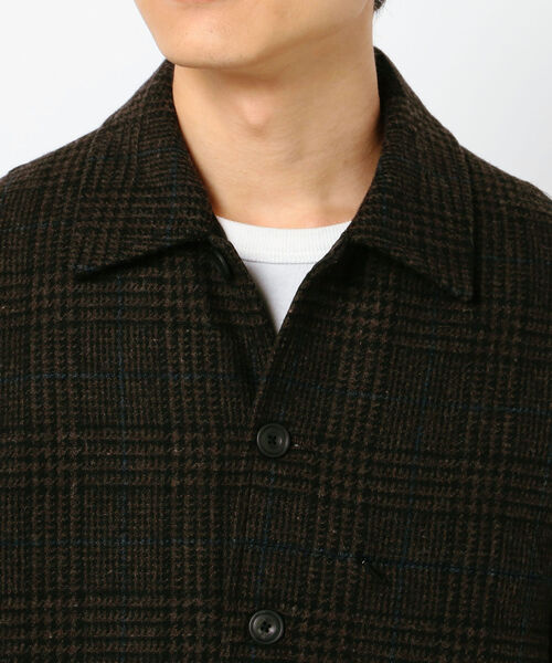 GLOSTER（グロスター）の「オーバーシャツブルゾン　裏地キルティング（ブルゾン・メンズ・ブラック系その他/ブラウン系その他・M/L/S/XL）」の16枚目の写真