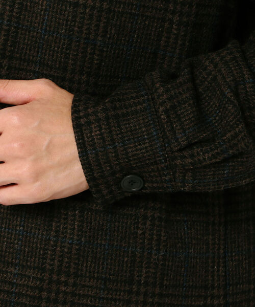 GLOSTER（グロスター）の「オーバーシャツブルゾン　裏地キルティング（ブルゾン・メンズ・ブラック系その他/ブラウン系その他・M/L/S/XL）」の15枚目の写真