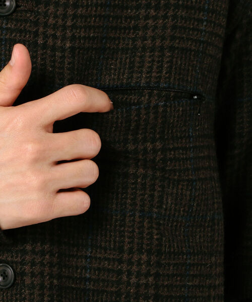 GLOSTER（グロスター）の「オーバーシャツブルゾン　裏地キルティング（ブルゾン・メンズ・ブラック系その他/ブラウン系その他・M/L/S/XL）」の12枚目の写真