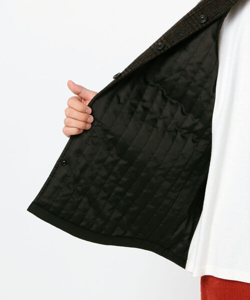 GLOSTER（グロスター）の「オーバーシャツブルゾン　裏地キルティング（ブルゾン・メンズ・ブラック系その他/ブラウン系その他・M/L/S/XL）」の11枚目の写真