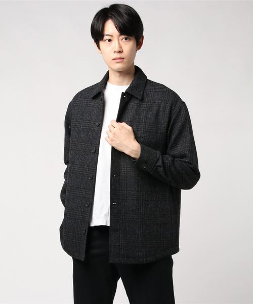 GLOSTER（グロスター）の「オーバーシャツブルゾン　裏地キルティング（ブルゾン・メンズ・ブラック系その他/ブラウン系その他・M/L/S/XL）」の20枚目の写真