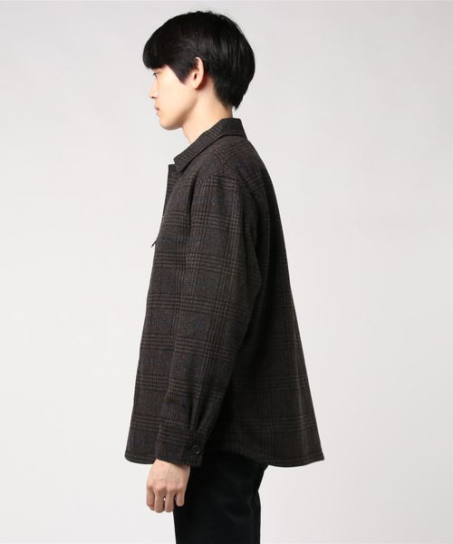 GLOSTER（グロスター）の「オーバーシャツブルゾン　裏地キルティング（ブルゾン・メンズ・ブラック系その他/ブラウン系その他・M/L/S/XL）」の22枚目の写真