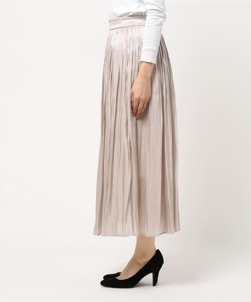 rps(アールピーエス)の「シャイニーサテンギャザースカート(スカート・レディース・アイボリー/ミント/ピンク/グレイッシュベージュ・M)」の12枚目の写真