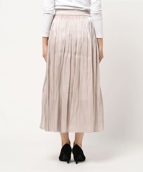 rps(アールピーエス)の「シャイニーサテンギャザースカート(スカート・レディース・アイボリー/ミント/ピンク/グレイッシュベージュ・M)」の15枚目の写真
