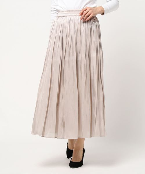 rps(アールピーエス)の「シャイニーサテンギャザースカート(スカート・レディース・アイボリー/ミント/ピンク/グレイッシュベージュ・M)」の14枚目の写真