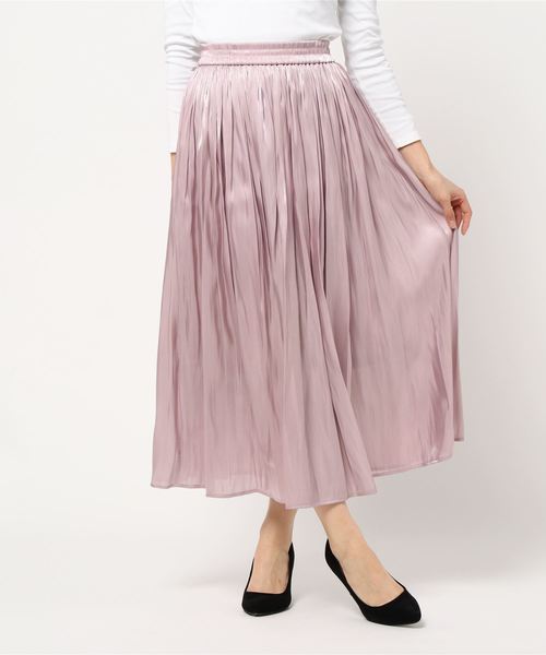 rps(アールピーエス)の「シャイニーサテンギャザースカート(スカート・レディース・アイボリー/ミント/ピンク/グレイッシュベージュ・M)」の11枚目の写真