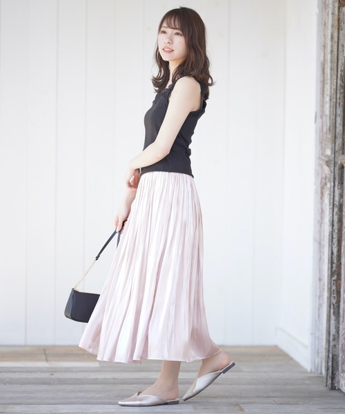 rps(アールピーエス)の「シャイニーサテンギャザースカート(スカート・レディース・アイボリー/ミント/ピンク/グレイッシュベージュ・M)」の18枚目の写真